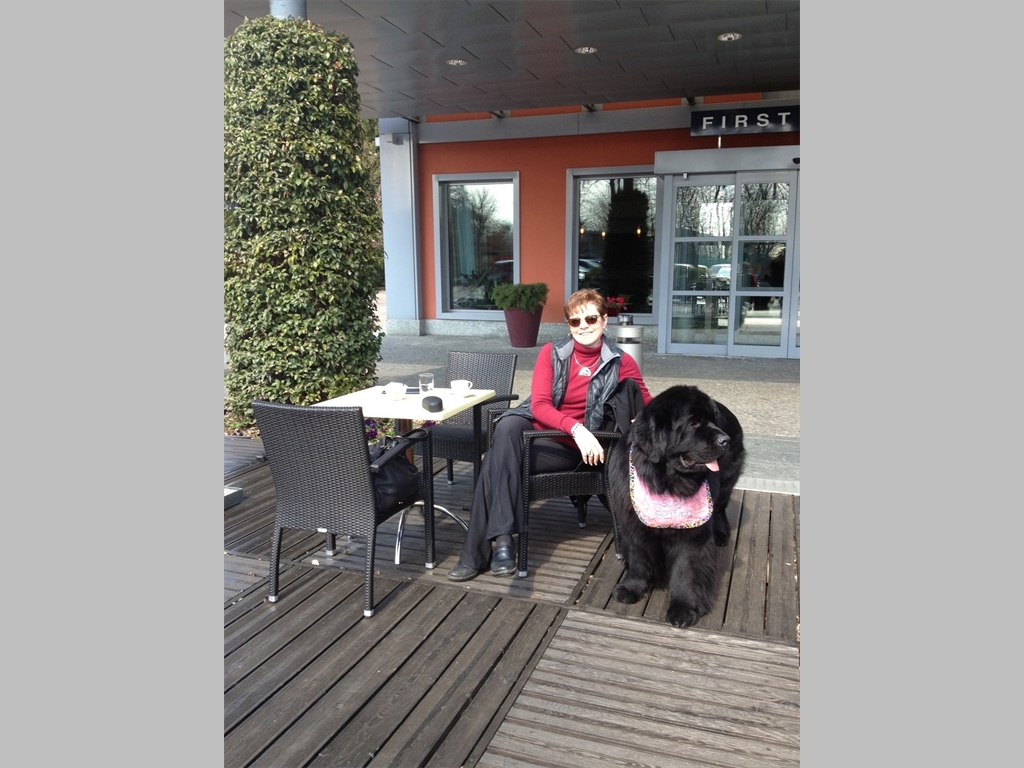 Coffee time with my friend Chris.