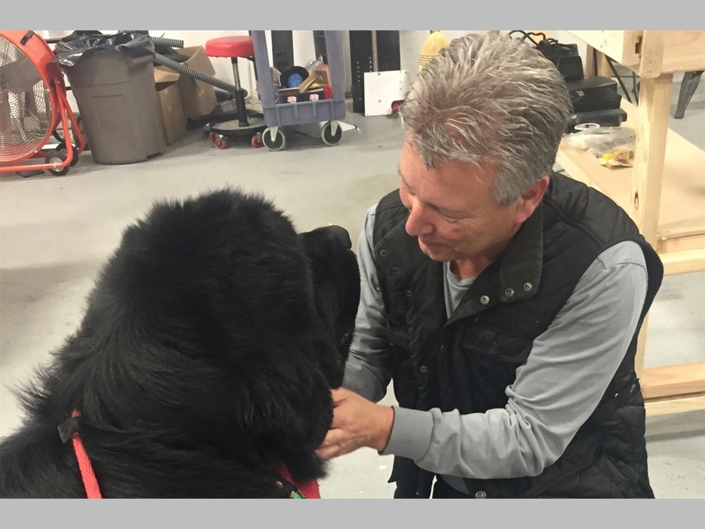 My friend Bill giving me the talk!